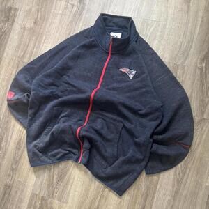 Y2K New England Patriots navy blue zip up sweatshirt